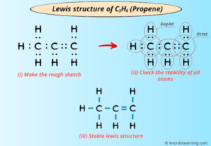 Lewis Structure of C3H6 (Propene) (In 3 Simple Steps)