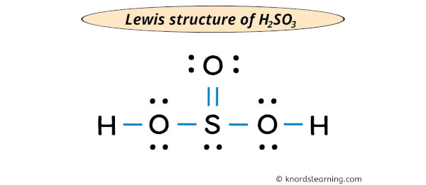 H2SO3 lewis structure