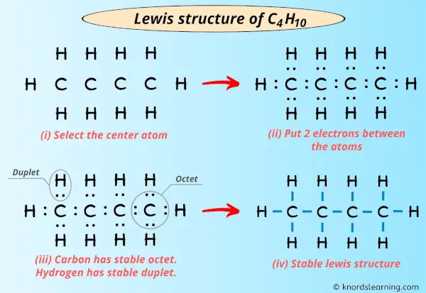 Lewis Structure of C4H10 (Butane)