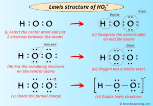 Lewis Structure of HO2- (With 6 Simple Steps to Draw!)