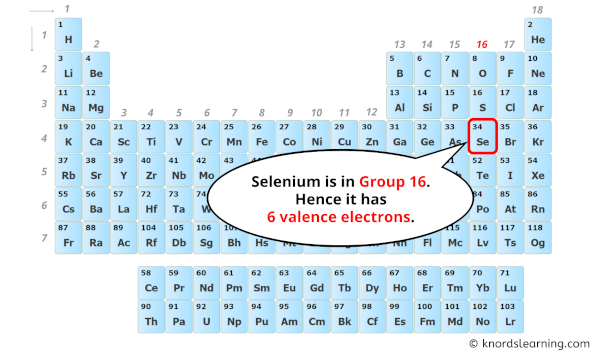 how many valence electrons does selenium have