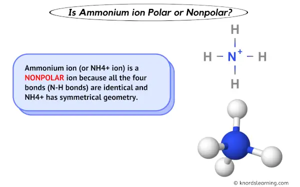Is Ammonium polar or nonpolar