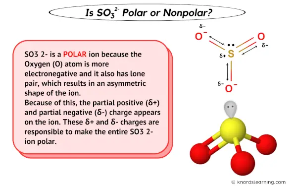 Is SO3 2- Polar or Nonpolar