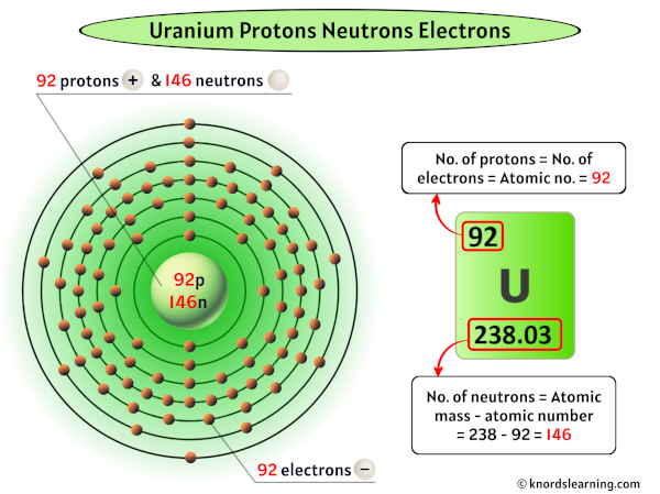 Uranium Protons Neutrons Electrons