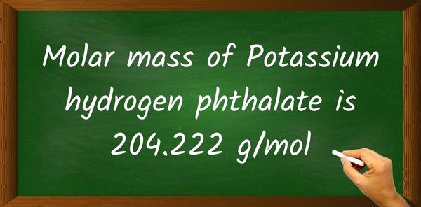 Potassium hydrogen phthalate (KHC8H4O4) Molar Mass