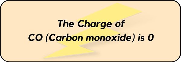 Charge on CO (Carbon monoxide)