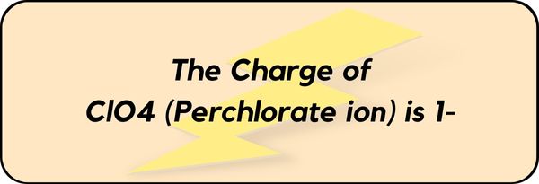 Charge on ClO4 (Perchlorate ion)