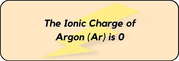 Charge of Argon (Ar)