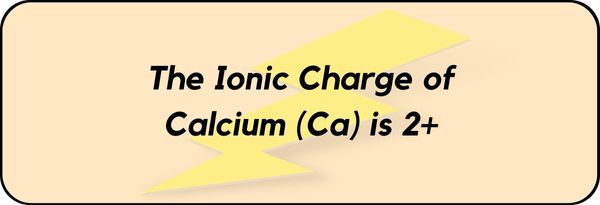 Charge of Calcium (Ca)
