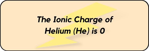 Charge of Helium (He)