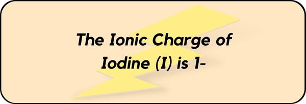 Ionic Charge of Iodine (I)