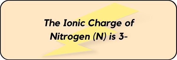 Charge of Nitrogen (N)