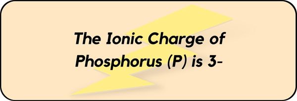 Charge of Phosphorus (P)