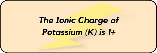Charge of Potassium (K)