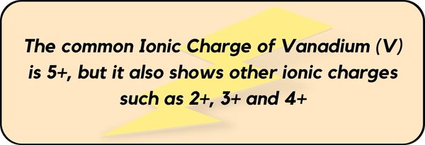Charge of Vanadium (V)