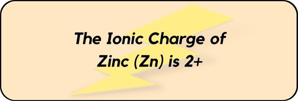 Charge of Zinc (Zn)