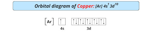 orbital diagram of copper